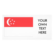 Singapore Flag Photo Card Template