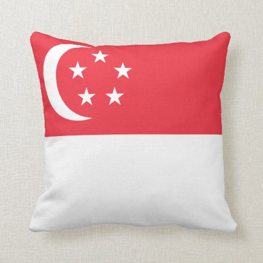 Singapore Flag pillow Zazzle