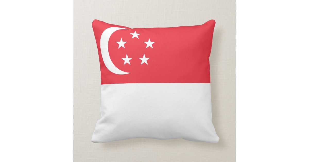 Singapore Flag pillow Zazzle
