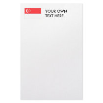 Singapore Flag Personalized Stationery