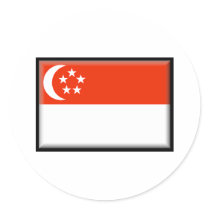 Singapore Flag stickers by jacinto888 Singapore Flag stickers