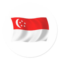 Singapore Flag Sticker by LivingFlags2 Singapore Flag Sticker