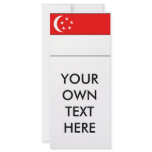 Singapore Flag T-shirts and Gifts Full Color Rack Card