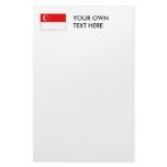 Singapore Flag T-shirts and Gifts Customized Stationery