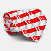 Singapore Flag Tie by LivingFlags2 Singapore Flag Tie