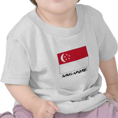 Singapore Flag T Shirts by flagshirt