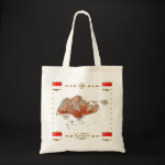 Singapore Map Flag Border Bag