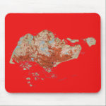 Singapore Map Mousepad