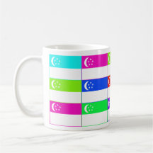 Singapore Multihue Flags Mug