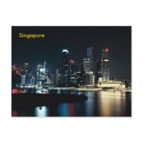 Singapore night lights postcards