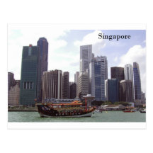Singapore Port (by St.K) Postcard