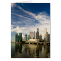 Singapore skyline greeting card