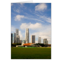 Singapore skyline greeting card