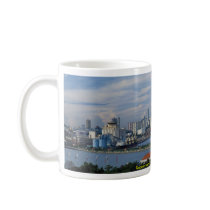 Singapore skyline from Sentosa Island, Singapore Coffee Mugs