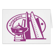 Singapore Stamp Greeting Cards