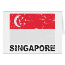 Singapore Vintage Flag Card