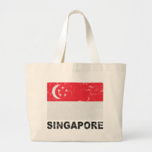 Singapore Vintage Flag Tote Bag