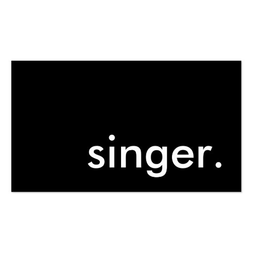 singer. business card templates