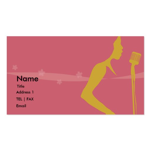 Singer card business card templates (front side)