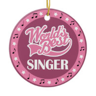 Singer Gift For Her Christmas Tree Ornament