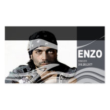 Singer Headshot for Vocalist Musician Business Card Template