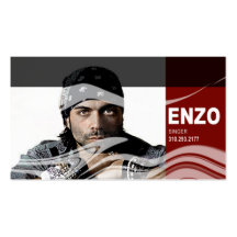 Singer Headshot for Vocalist Musician Business Card Templates