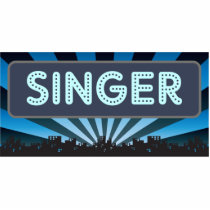 Singer Marquee photo sculptures