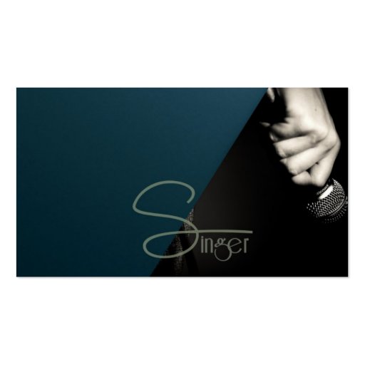Singer, Vocalist, Solo, Performance Entertainment Business Card (front side)