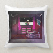 *Singers at the Window* cushion by JsJ Creations Throw Pillow