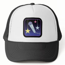 singer's microphone and stars design hats by geekme singer's microphone and stars design hats