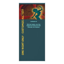 Singers singing business marketing red yellow rack card design