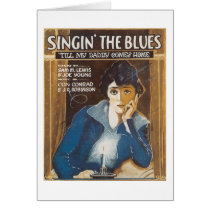 Singin' The Blues Vintage Songbook Cover cards