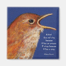 SINGING BIRD REFRIGERATOR MAGNET