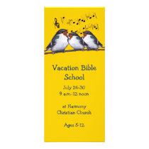 Singing Birds: VACATION BIBLE SCHOOL INVITATIONS Rack Card