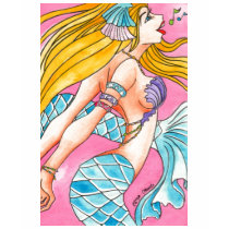 singing blonde mermaid babydoll tshirt