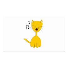 Singing Cat. Business Card Template