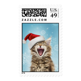 Singing Cat Christmas Postage