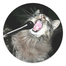 Singing cat sticker