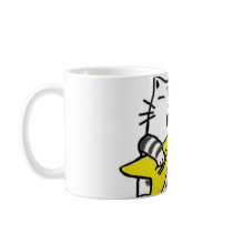 Singing cat - yellow mug