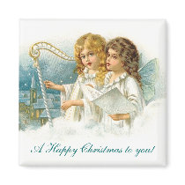Singing Christmas Angels Fridge Magnet
