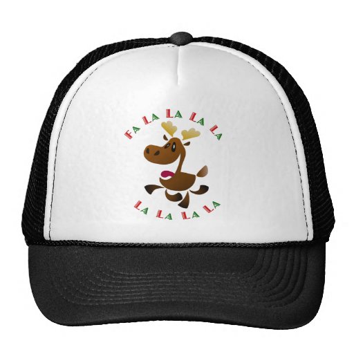 singing christmas moose trucker hat zazzle singing christmas moose trucker hat zazzle