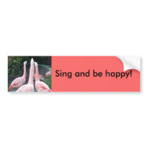 Singing Flamingos bumper stickers