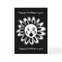 Singing Flower - Happy Birthday Song - Black cards by artberry Singing Flower - Happy Birthday Song - Black cards
