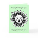 Singing Flower - Happy Birthday Song - Pale Green cards by artberry Singing Flower - Happy Birthday Song - Pale Green cards