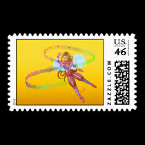 singing growning child angel postage