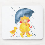 "Singing in the Rain"-Ducks and Bear Mouse Pad