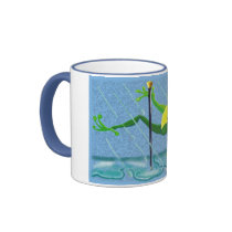 singing in the rain frog mugs