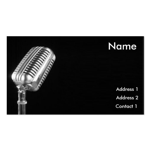 SINGING LESSONS BUSINESS CARD (front side)