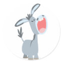 Singing Little Cartoon Donkey Sticker sticker