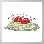 singing meatballs on spaghetti posters